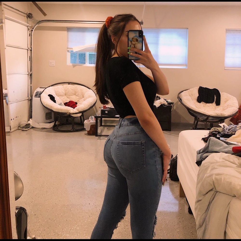 Garage Ripped High Waisted Jeans - Picture 2 of 2